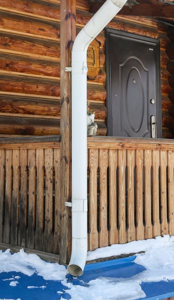 Porch Downspout Installation in Wilson